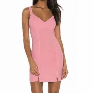 BCBGeneration Cocktail Stitched Bodycon Mini Dress in Watermelon Pink Size 6